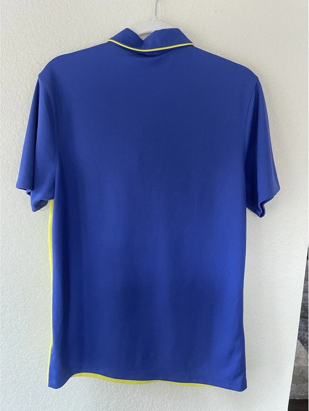 Nike Color Block Purple Yellow Golf Polo Size Small